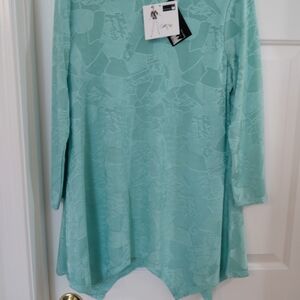 Antthony Mint Green Textured Tunic Top